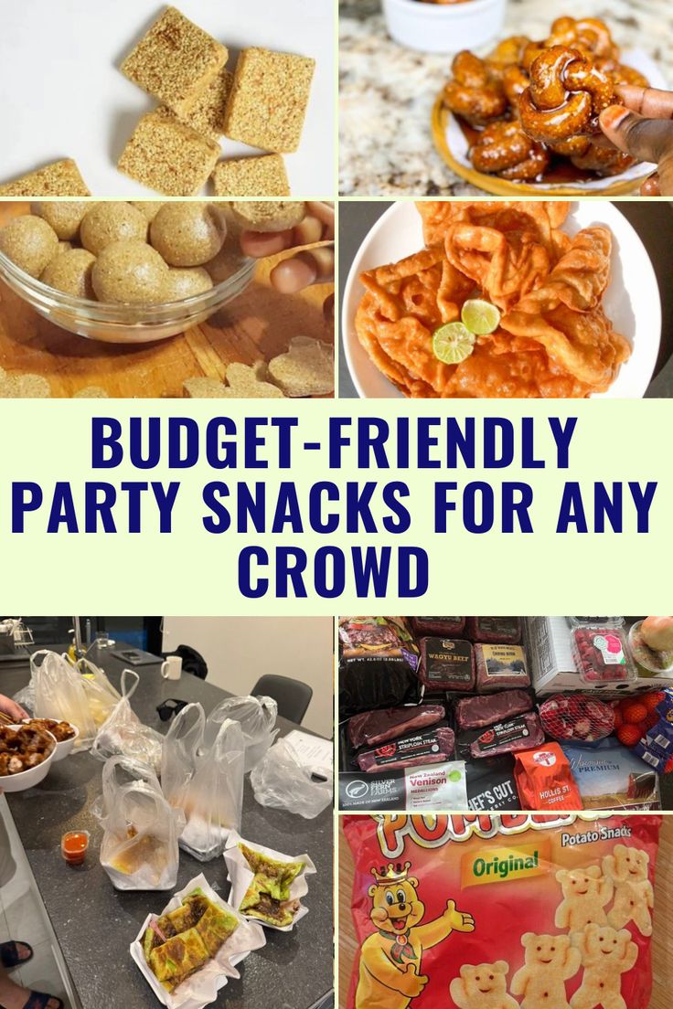 a bunch of party snacks for any crowd