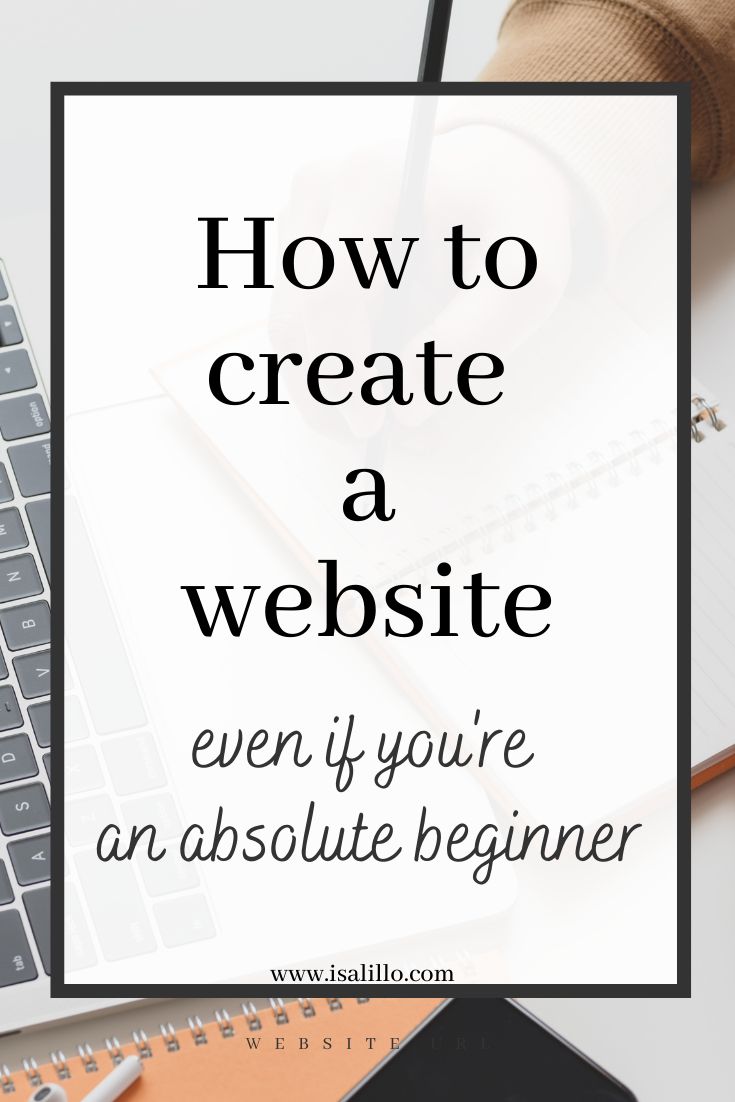 a laptop with the words how to create a website even if you're an absolute beginner