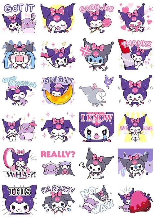 some stickers that are on the back of a cell phone, including cats and bats