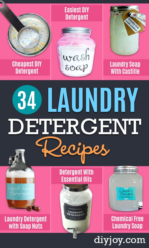 the book cover for laundry detergent recipes, with images of different types of soaps and