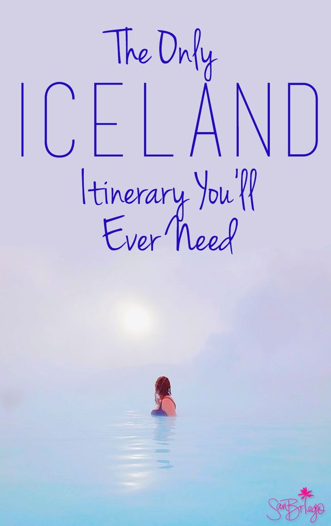 the only iceland itinerary you'll ever need book cover is shown