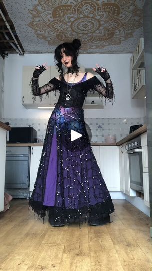 255K views · 9.9K reactions | Space Goth Dress | Space Goth Dress 🖤
Credits: bby_indigo | By The Nocturnal Cult | Facebook Space Goth, Dream Boards, Goth Dress, Goth Outfits, Outfit Ideas, Stars, Clothes