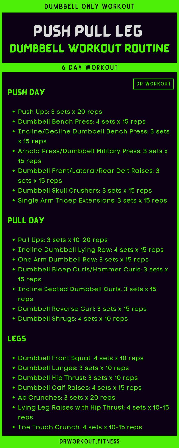 6 Day PPL Dumbbell Workout Plan Mens 3 Day Workout Plan Gym, 3 Day Gym Workout Plan Men, 6 Day Ppl Split, 4 Day Dumbbell Split, Dumbell Workout Program, Ppl Workout Routine At Home, Workout Split Dumbell, 3 Day Full Body Workout Routine, Workout Schedule Dumbell