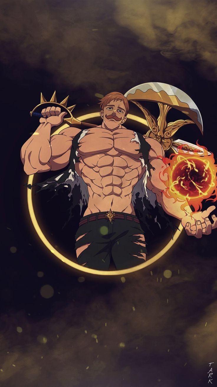 an anime character holding a fire ball in his hands