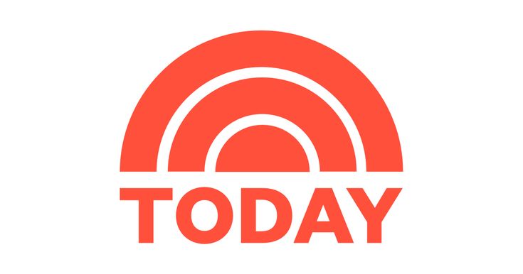 the logo for today with an orange and white rainbow in the center, against a white background