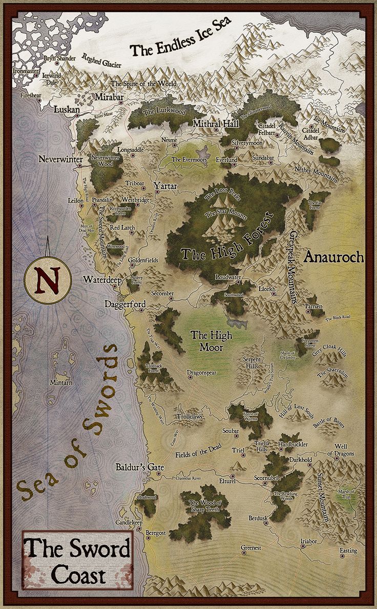 a map of the lord's land in middle earth