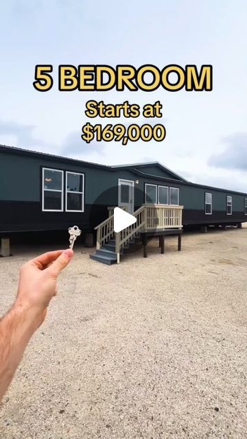 a person holding up a tiny house with the words 5 bedroom starts at $ 19, 000