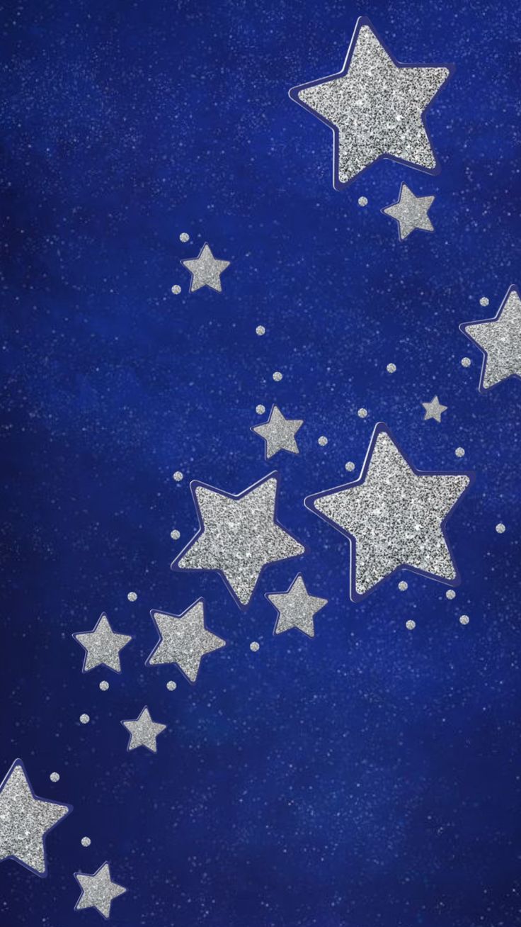 white stars on a blue background