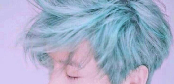 Pelo Ulzzang, Boys Blue Hair, Mint Green Hair, Luhan Exo, Theme Green, Teal Hair, Lu Han, Pastel Hair, Mystic Messenger