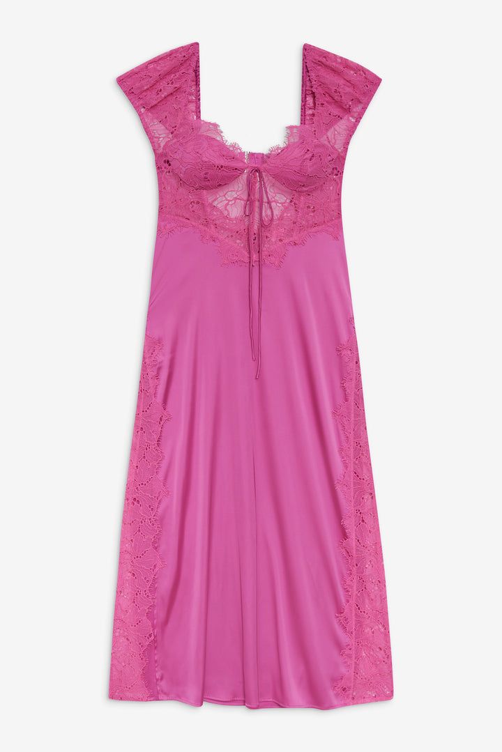 Casey Maxi Dress — Pink | For Love & Lemons Perfect Wedding Guest Dress, Pink Cocktail, Pink Cocktail Dress, Satin Maxi, Perfect Pink, Satin Maxi Dress, For Love & Lemons, Pink Maxi Dress, Satin Skirt