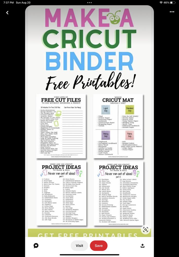 the free printable make - a - cricut binder for kids to use