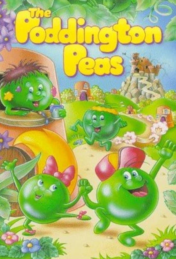 the froglington peas book with an image of two green cartoon characters in front of a