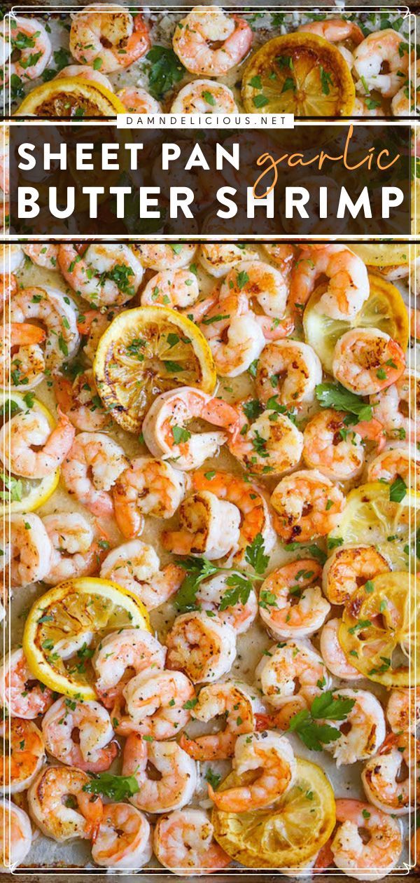 SHEET PAN GARLIC BUTTER SHRIMP, sheet pan, weeknight dinner ideas Seafood Dinner Recipes, Sheet Pan Suppers, Sheet Pan Dinners Recipes, Meal Options, Shrimp Dinner, Garlic Butter Shrimp, Shrimp Recipes For Dinner, Butter Shrimp, Garlic Butter Sauce