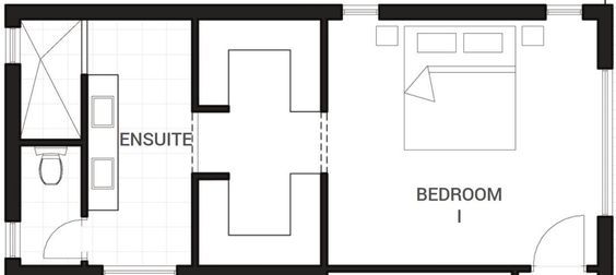 the floor plan for a two bedroom apartment with an attached bathroom and living room area