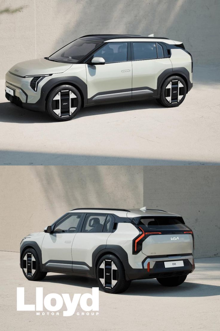 the concept car is shown in three different views, and it appears to be an suv