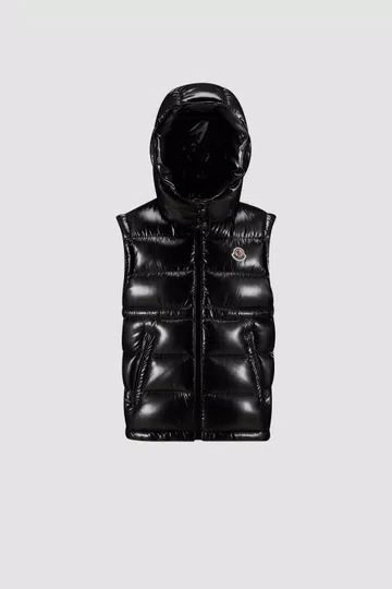 Black Ania Down Vest - Down Jackets & Vests for Children | Moncler US Luxury School, Moncler Vest, Coat Aesthetic, Sleeveless Coat, Winter Mood, Vest Womens, Moncler Jacket, 20th Birthday, Down Jackets