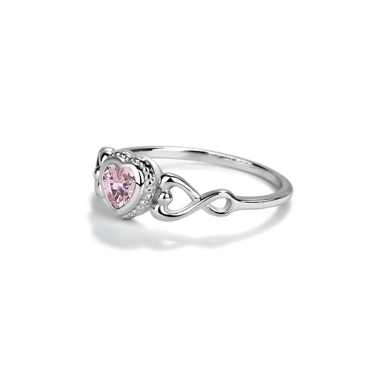 Precious sterling silver birthstone ring for children with a heart-shaped Pink CZ stone or October birthstone. These are high-quality rings with rhodium plating to prevent tarnish for little girls, toddlers, kids, and children. The are great pinky rings as well. This comes in a black velvet heart ring box and is available in sizes 1-5. Ring Sizing: https://cherishedmomentsshop.com/pages/sizing-charts Heart Ring Box, Mocha Cookie Crumble, Sterling Silver Birthstone Ring, Cookie Crumble, Quality Rings, Baby Ring, Pinky Rings, Baby Rings, Kids Rings