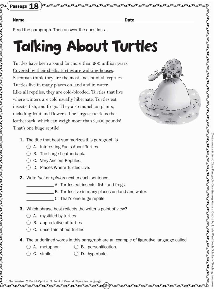 a page from the book talking about turtles