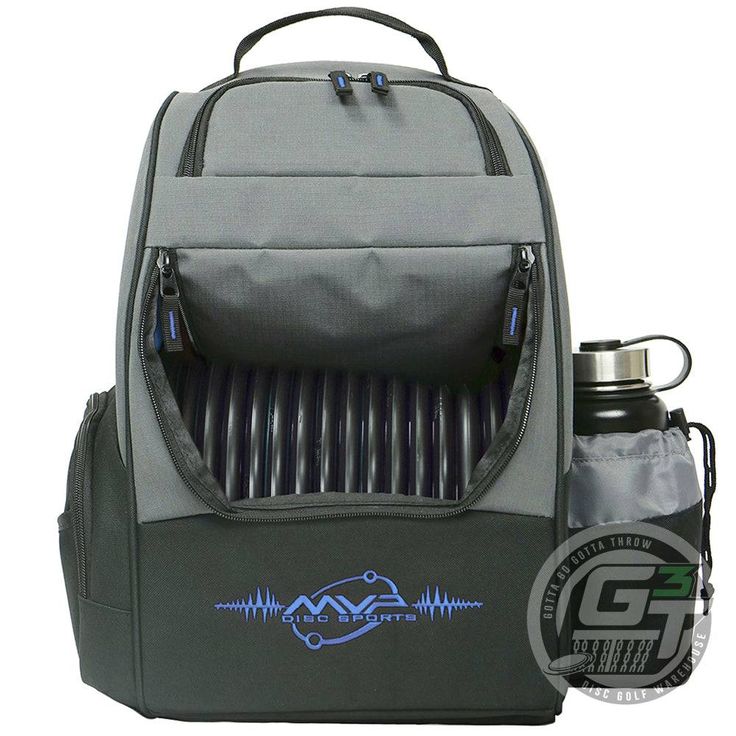 The MVP Shuttle Bag is a new compact light backpack with a great disc capacity. The MVP Shuttle Bag is perfect for quick rounds or making the move to a backpack style bag to expand your options out on course. The MVP Shuttle Bags are available in Gray with multiple accent colors. The main compartment is designed to hold 12-14 discs with the top compartment holding 2 discs and personal items or up to 6 discs. The Shuttle Bag also has a side panel pocket, larger side pocket storage, and a standard Disc Golf Bag, Disc Golf Cart, Student Laptop, Mini Marker, Pocket Storage, Training Bags, Cool Sleeves, Backpack Style, Light Backpack