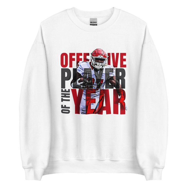 Darius Victor "OPOY" Sweatshirt - Fan Arch Fitted Sweater, Air Jet, Knit Collar, White Sweatshirt, Rib Knit, Yarn, Spandex, Collar, Sweatshirts