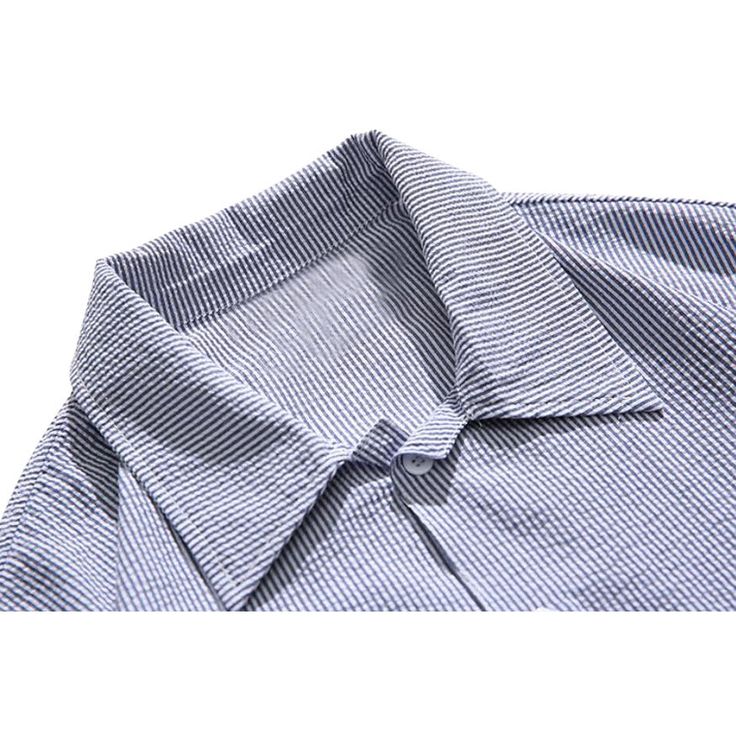 Features: Unisex Detailed craftsmanship Drawstring pocket design Button-front closure Soft and breathable Material: 80% Cotton Stripe Shirts, Costume Bags, Blue Striped Shirt, Outwear Coat, Casual Sets, Bra Set, Long Sleeve Maxi Dress, Pocket Design, Striped Shirt