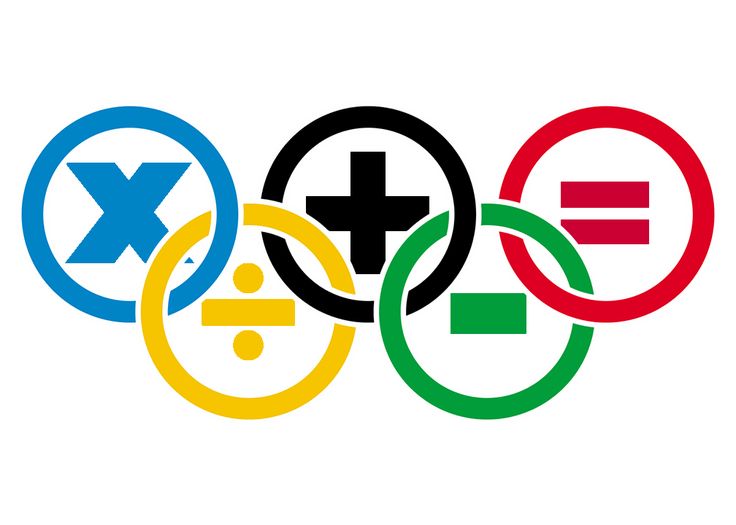 the olympic logo is shown in three different colors