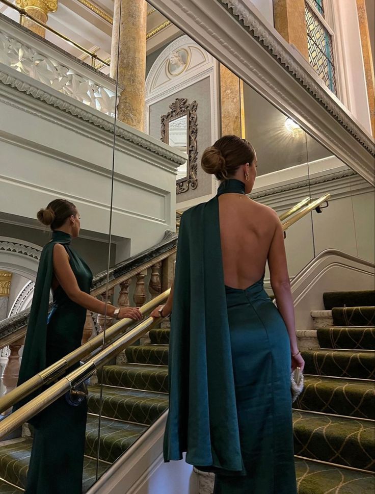 Backless Wrap Dress, Satin Dress With Neck Scarf, Halter Neck Open Back Dress, Dresses With Neck Scarf, Wedding Guest Scarf, Halter Scarf Dress, Emerald Wedding Guest Dress, September Wedding Guest Dress Formal, Club London Dress