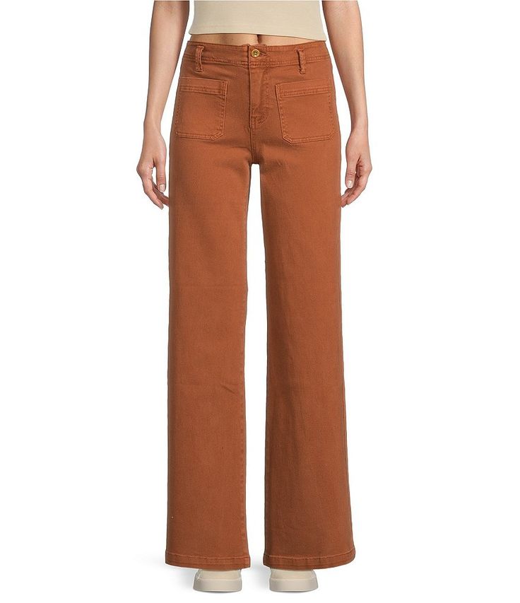 Roxy Baby Baby Patch Pocket Pants | Dillard's Mid-rise Bottoms With Patch Pockets For Fall, High Rise Pants With Patch Pockets For Fall, Mid-rise Brown Pants With Belt Loops, Fall Mid-rise Bottoms With Patch Pockets, Fall Mid-rise Wide Leg Pants With Button Closure, Brown Mid-rise Pants With Belt Loops, High-waisted Brown Jeans With Pockets, Utility Mid-rise Bottoms With Button Closure, Mid-rise Utility Bottoms For Fall