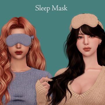 two women with blindfolds are wearing sleep masks