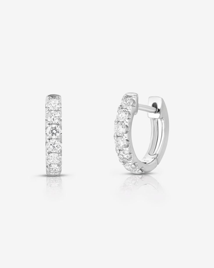 Jumbo Diamond Huggies – Ring Concierge Diamond Huggies Earrings, Diamond Earrings Wedding, Simple Studs, Diamond Ear Cuff, Ring Concierge, Necklace Length Guide, Diamond Huggie Earrings, Bracelet Size Chart, Diamond Huggies