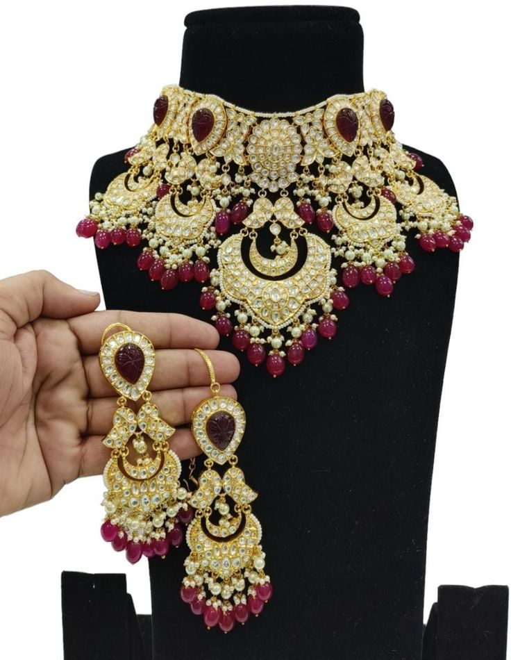 Rs13500net+$ Tyani kundan set 🕉️🧿 Bridal Jewellery, Bridal Necklace, Indian Jewellery, Necklace Set, Bridal Jewelry, Crochet Necklace, Statement Necklace