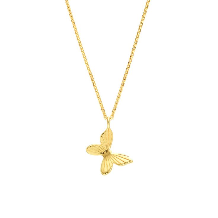 Dangling Butterfly Necklace - Alexis Jae Jewelry Yellow Gold Plated Butterfly Necklace, Elegant 14k Gold Butterfly Pendant Necklace, Elegant Yellow Gold Butterfly Necklace, Delicate Butterfly Pendant Necklace, Delicate Yellow Gold Necklace With Butterfly Charm, Delicate Butterfly-shaped Necklace For Formal Occasions, Yellow Gold Pendant Necklace With Butterfly Charm, Elegant Gold Plated Butterfly Necklaces, Delicate Formal Butterfly Necklace