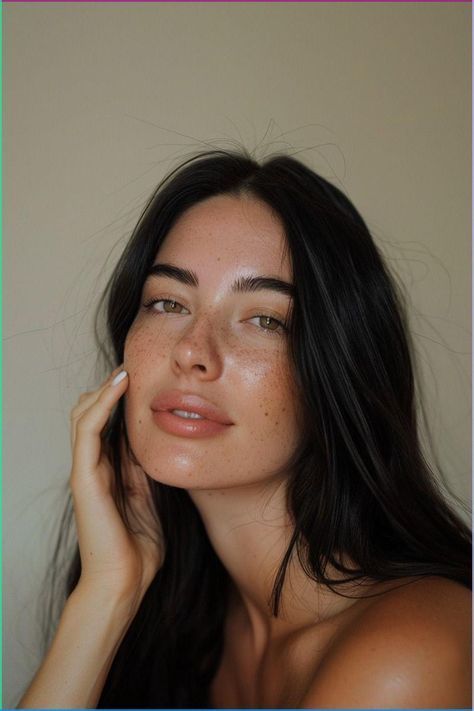 Photoshoot Natural Makeup, Subtle Glowy Makeup, Natural Glam Makeup Freckles, Neutral Dewy Makeup, Fresh Photoshoot Ideas, Natural Makeup Photoshoot Ideas, No Makeup Photoshoot Natural, Effortless Natural Makeup, Fresh Natural Makeup Look