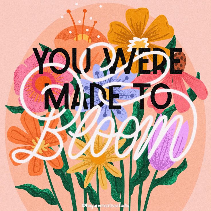 the words you need to make to bloom are surrounded by colorful flowers