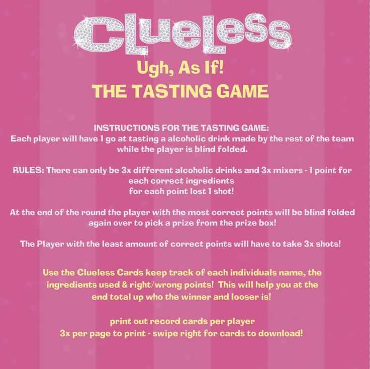 the poster for cluers, which is written in pink and yellow with white letters