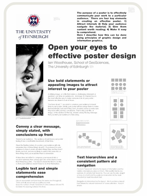 the university of edinburgh open your eyes to effective poster design