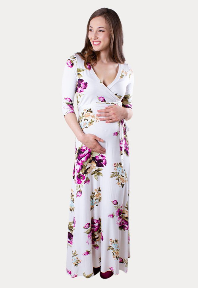 Pregnancy Wrap Dress with Tie - Sexy Mama Maternity  #SexyMamaMaternity Pink V-neck Maternity Maxi Dress, Maternity Nursing Friendly V-neck Maxi Dress, Nursing Friendly V-neck Maternity Maxi Dress, Bump Friendly Maternity Maxi Dress, Nursing Friendly Maxi Maternity Dress, Bump Friendly Maxi Maternity Dress, Spring Maternity Floor-length Maxi Dress, Spring Maternity Maxi Dress Floor-length, Flowy Modest Maternity Maxi Dress