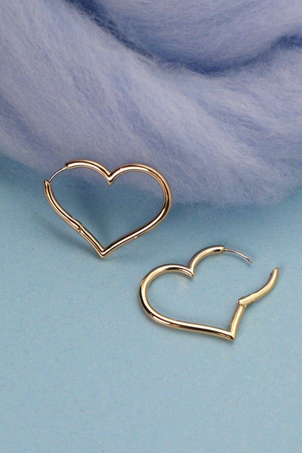 Here is a iconic endless open Heart hoop earrings.DIMENSION length: 1.5"width: 1.5" earring back: wiredmetal finish: Gold Platingproduct: Lead & Nickel Compliantanti-tarnish: Double E-coating Earrings Hoop Gold, Heart Hoop Earrings, Wall Accessories, Beauty Studio, Earring Sale, Open Heart, Big Heart, Earring Backs, Gold Hoop Earrings