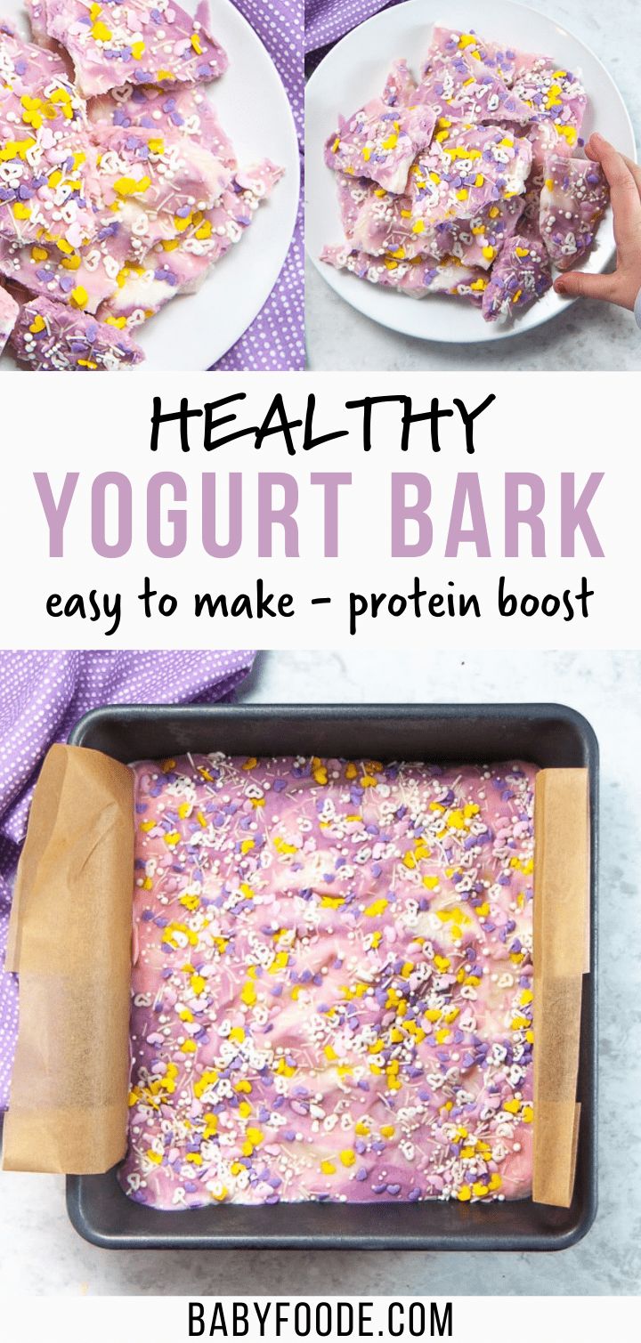 healthy yogurt bark is the perfect treat for kids to make