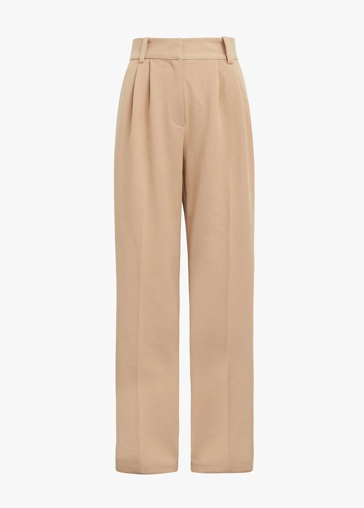 THE FAVORITE PANT | Favorite Daughter Chic Beige Wide Leg Pants For Formal Occasions, Elegant Neutral Pants With Welt Pockets, Tailored Beige Wide Leg Pants, Chic Beige Dress Pants With Pressed Crease, Beige Wide Leg Pants With Welt Pockets, Beige Wide Leg Pants With Welt Pockets For Work, Chic Neutral Straight Dress Pants, Elegant Beige Relaxed Fit Wide Leg Pants, Formal Neutral Wide Leg Pants