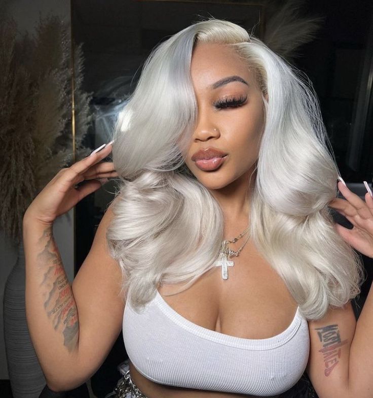 Birthday 20, Black Ponytail, Colourful Hair, Girl Lifestyle, Pretty Hair Color, Dope Hairstyles, Platinum Blonde Hair, Front Lace Wigs Human Hair, Colored Hair