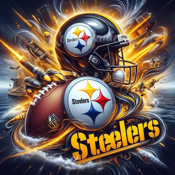 the pittsburgh football team is depicted in this poster