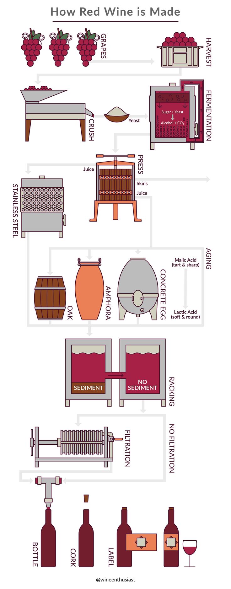 a diagram showing the different types of wine