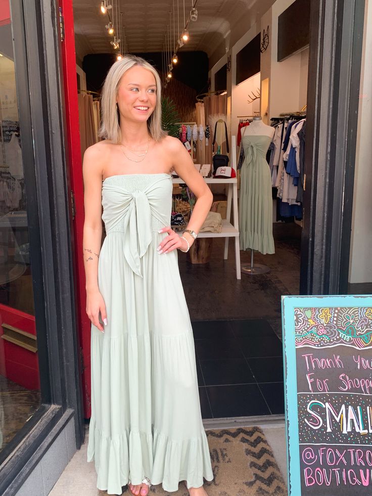 Long cotton poplin maxi dress with tie bust detail. Strapless top makes this dress even more classy! Casual Chic Spring, Denim Jewelry, Dress With Tie, Best Brand, Cotton Poplin, Dresses Xs, Slow Fashion, Quality Clothing, Sales Gifts