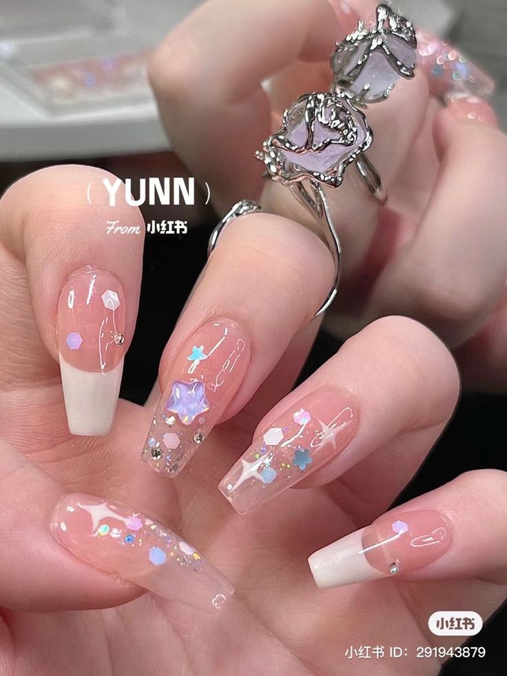 Idol Nails, Girly Clothes, Nice Life, Pretty Gel Nails, Really Cute Nails, Acrylic Nails Coffin Short, Star Nails, Simple Nail Designs, Coffin Nails Designs