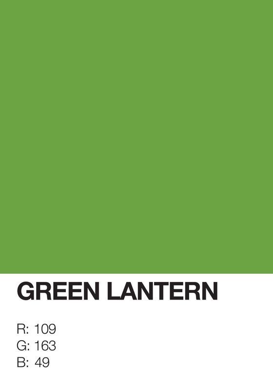 a green color with the words green lantern on it