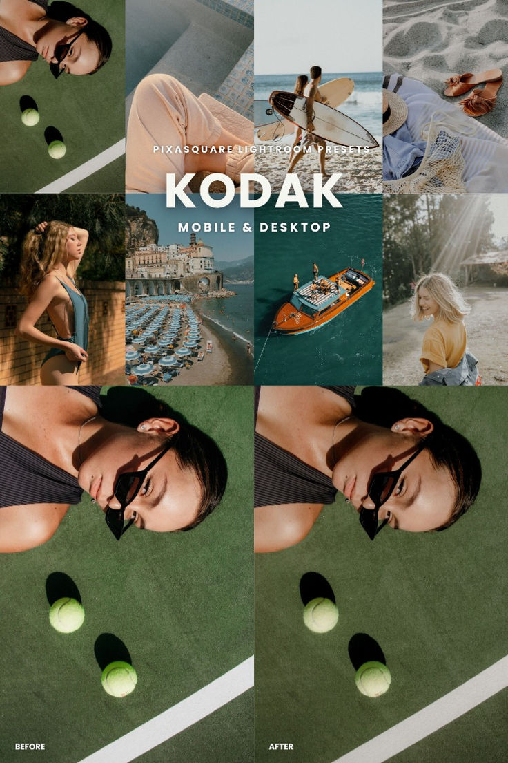 a collage of photos with the words kodak on it and pictures of people in boats