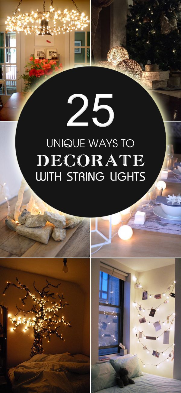 25 unique ways to decorate with string lights