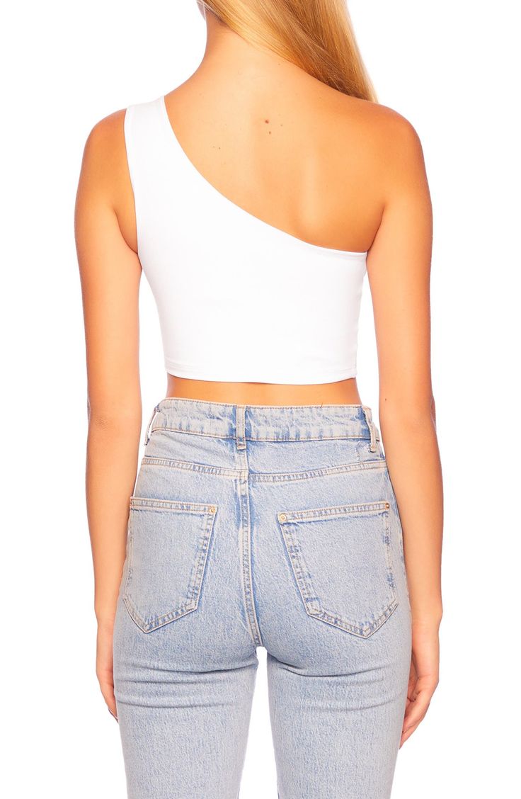 This smooth and stretchy shoulder-baring crop top makes an alluring statement with your high-waist styles. One-shoulder neck Sleeveless 90% nylon, 10% spandex Machine wash, dry flat Made in the USA of imported fabric Shoulder Crop Top, Monaco, Coco, One Shoulder, High Waist, Crop Top, Lemon, Nordstrom, High Waisted