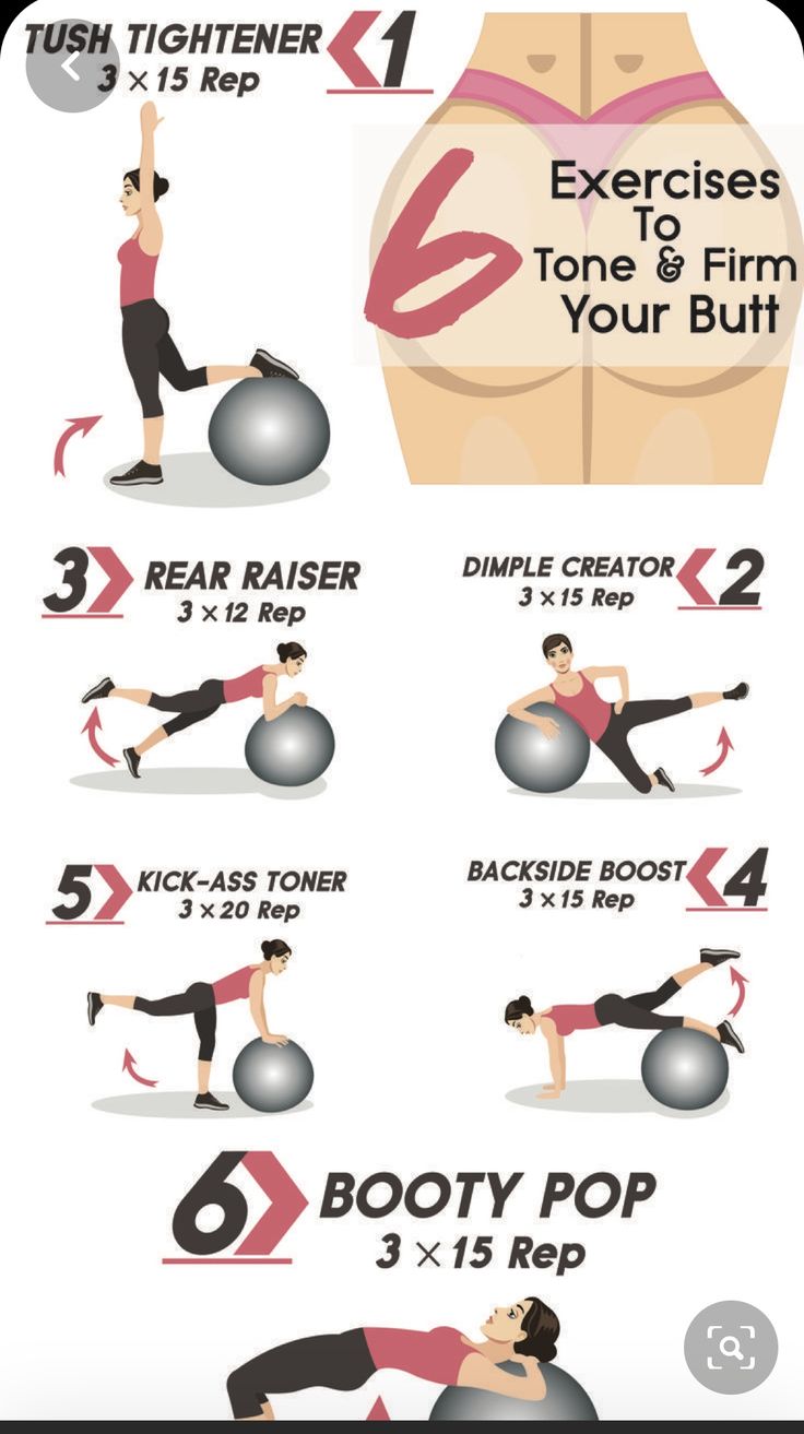 a poster showing how to do an exercise for butts and arms with the instructions below